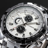 Men's Stainless Steel Luxury Fashion Quartz Watch - White -  - 1