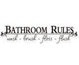 Bathroom Rules Wall Art Vinyl Decal - Thirsty Buyer - 3