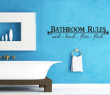 Bathroom Rules Wall Art Vinyl Decal - Thirsty Buyer - 2