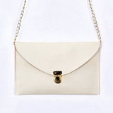 Ladies ENVELOPE Purse Handbag w/ Gold Clutch Chain - Assorted Colors - Thirsty Buyer - 11