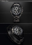 Men's Stainless Steel Luxury Fashion Quartz Watch - Black -  - 2