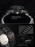 Men's Stainless Steel Luxury Fashion Quartz Watch - Silver & Black -  - 3