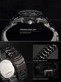 Men's Stainless Steel Luxury Fashion Quartz Watch - Black -  - 3