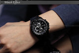 Men's Stainless Steel Luxury Fashion Quartz Watch - Black -  - 4