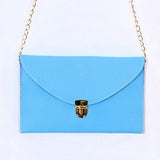 Ladies ENVELOPE Purse Handbag w/ Gold Clutch Chain - Assorted Colors - Thirsty Buyer - 9