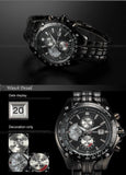 Men's Stainless Steel Stylish Quartz Watch - Black -  - 2