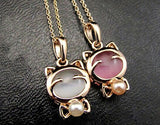 Women's Gold KITTEN Necklace - 2 Pearl Colors Available - Thirsty Buyer - 2