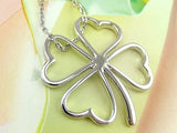 Silver Four Leaf Clover LUCKY Pendant Necklace - Thirsty Buyer - 2