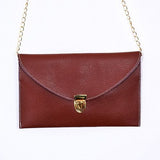 Ladies ENVELOPE Purse Handbag w/ Gold Clutch Chain - Assorted Colors - Thirsty Buyer - 8