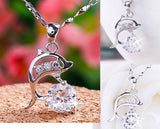 Women's Sparkling Silver DOLPHIN Crystals Pendant Necklace - Thirsty Buyer - 4