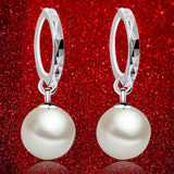 Women's Classic Silver EARDROP Pearl Earrings -  - 2