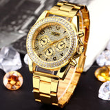 Women's Crystal Gold BLING Quartz Watch -  - 4