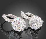 Women's White Gold Crystal GEMS Earrings -  - 2