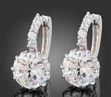 Women's White Gold Crystal GEMS Earrings -  - 3