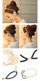 Women's GOLDEN ROSES Metallic Elastic Headband - COOL! -  - 3