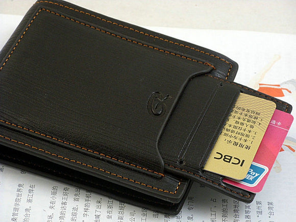 Men's MODERN Textured Leather Bifold ID Holder Wallet - Thirsty Buyer - 1