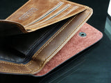Men's Rustic Brown Leather Bifold Wallet - Thirsty Buyer - 5