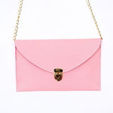 Ladies ENVELOPE Purse Handbag w/ Gold Clutch Chain - Assorted Colors - Thirsty Buyer - 5