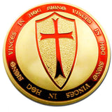 "OAK ISLAND" Collector's Edition KNIGHTS TEMPLAR Troy Ounce Coins - one 24k Gold Layer & one .999 Silver Layer - Thirsty Buyer - 2