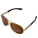 Men's Sport Polarized Aviator SunGlasses - Gold -  - 1