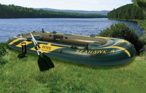 The SeaHawk 4 Rafting & Fishing Boat w/ Paddles – Thirsty Buyer