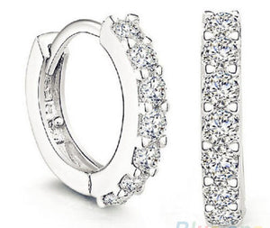Women's Silver Plated Crystal Gemstone PLUS Earrings -  - 1