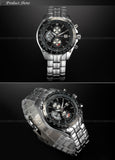 Men's Stainless Steel Stylish Quartz Watch - Black & Silver -  - 2