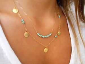 Women's Turquoise FULFILLED Pendant Necklace -  - 1
