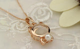 Women's Gold KITTEN Necklace - 2 Pearl Colors Available - Thirsty Buyer - 3