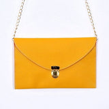 Ladies ENVELOPE Purse Handbag w/ Gold Clutch Chain - Assorted Colors - Thirsty Buyer - 2